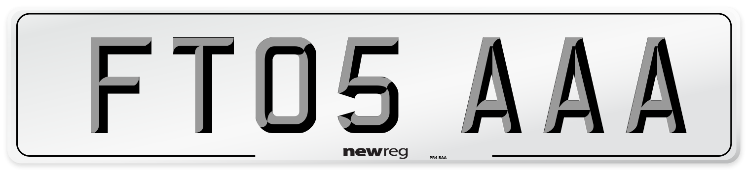 FT05 AAA Number Plate from New Reg